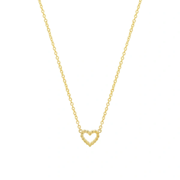 Jennifer Meyer Diamond Open Heart Necklace in 18K Yellow Gold | Fine Necklaces | Coveti