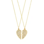 Jennifer Meyer Diamond Piece of my Heart Necklace in 18K Yellow Gold | Fine Necklaces | Coveti