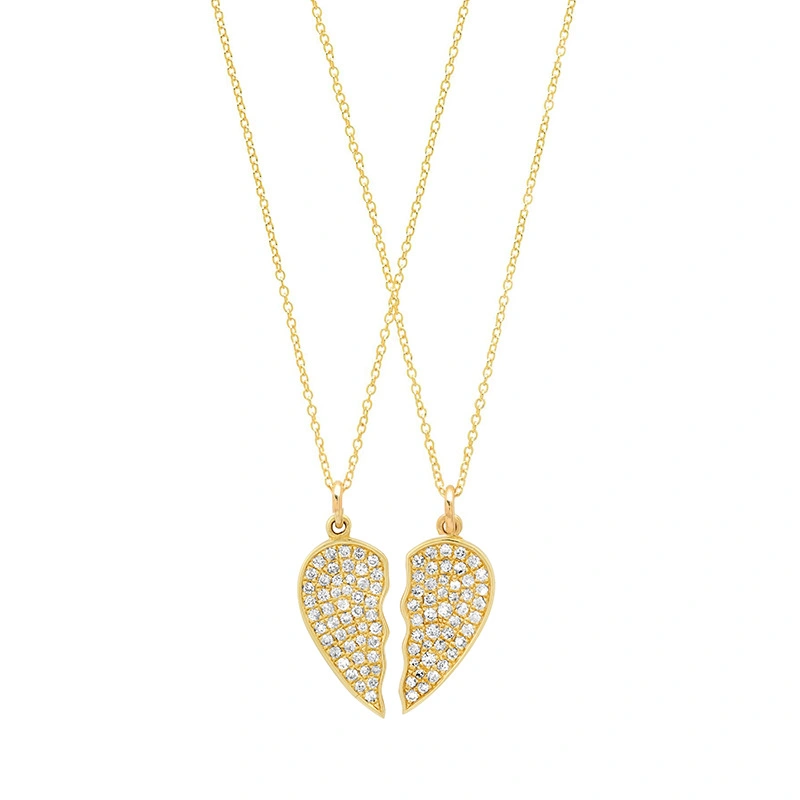 Jennifer Meyer Diamond Piece of my Heart Necklace in 18K Yellow Gold Jennifer Meyer Diamond Piece of my Heart Necklace in 18K Yellow Gold | Fine Necklaces | Coveti