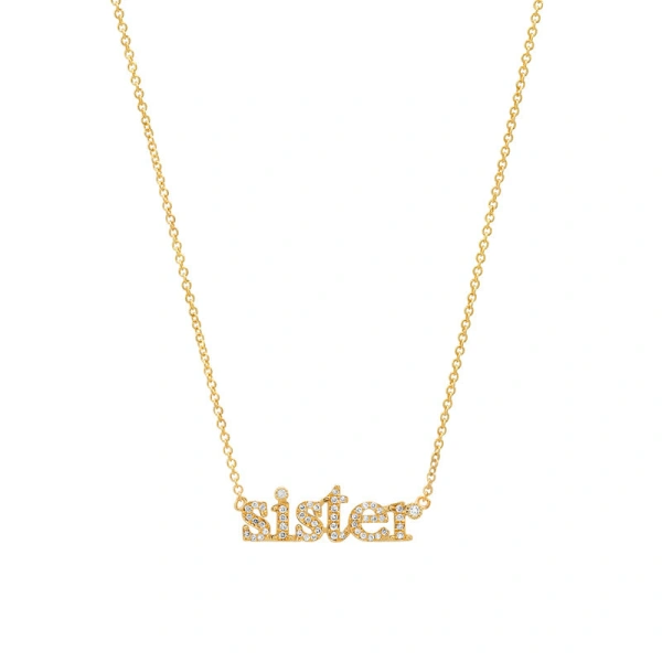 Jennifer Meyer Diamond Sister Necklace in 18K Yellow Gold | Fine Necklaces | Coveti