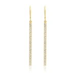 Jennifer Meyer Diamond Stick Earrings in 18K Yellow Gold | Fine Earrings | Coveti