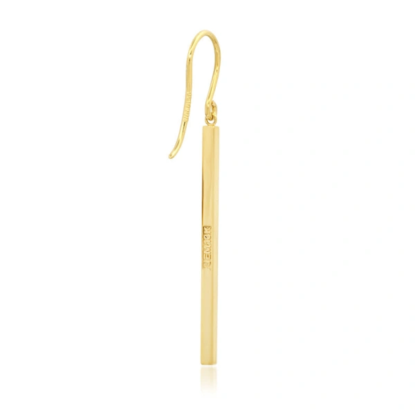 Jennifer Meyer Diamond Stick Earrings in 18K Yellow Gold | Fine Earrings | Coveti