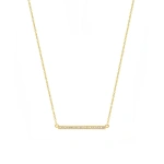 Jennifer Meyer Diamond Stick Necklace in 18K Yellow Gold | Fine Necklaces | Coveti