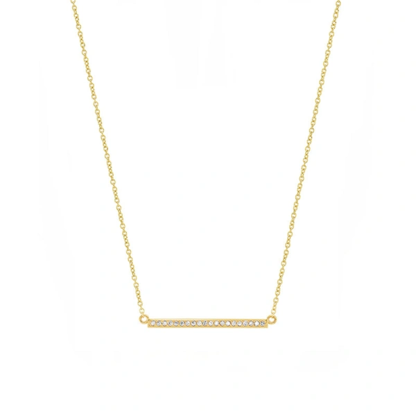 Jennifer Meyer Diamond Stick Necklace in 18K Yellow Gold | Fine Necklaces | Coveti