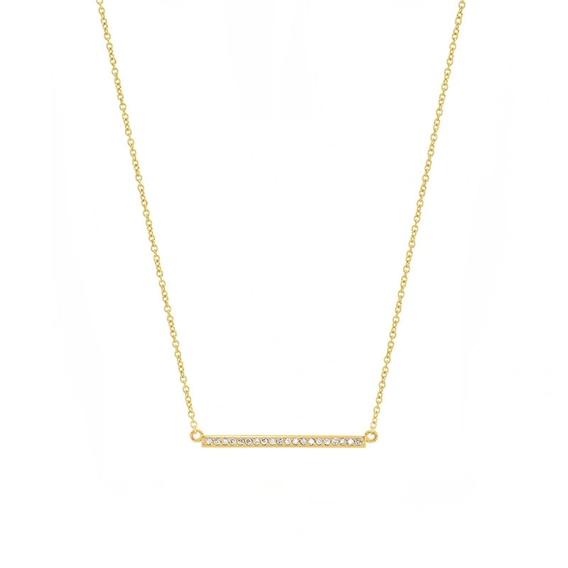 Jennifer Meyer Diamond Stick Necklace in 18K Yellow Gold Jennifer Meyer Diamond Stick Necklace in 18K Yellow Gold | Fine Necklaces | Coveti