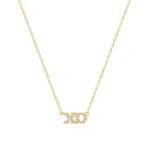 Jennifer Meyer Diamond XO Necklace in 18K Yellow Gold | Fine Necklaces | Coveti