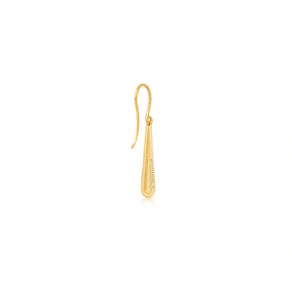 Jennifer Meyer Dome Drop Earrings in 18K Yellow Gold | Fine Earrings | Coveti