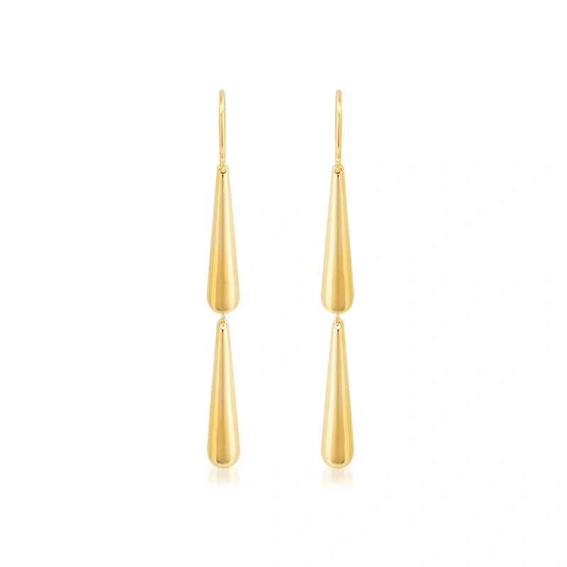 Jennifer Meyer Double Dome Drop Earrings in 18K Yellow Gold Jennifer Meyer Double Dome Drop Earrings in 18K Yellow Gold | Fine Earrings | Coveti