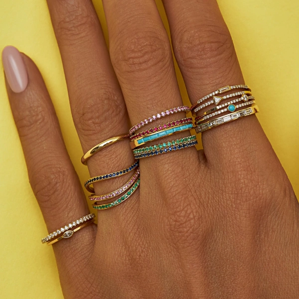 Jennifer Meyer Edith Band in 18K Yellow Gold | Fine Rings | Coveti