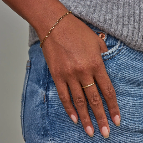 Jennifer Meyer Edith Band with 3 Diamond Accents in 18K Yellow Gold | Fine Rings | Coveti