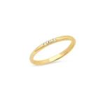 Jennifer Meyer Edith Band with 3 Diamond Accents in 18K Yellow Gold | Fine Rings | Coveti