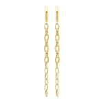Jennifer Meyer Edith Studs with Small Edith Link Fringe in 18K Yellow Gold | Fine Earrings | Coveti