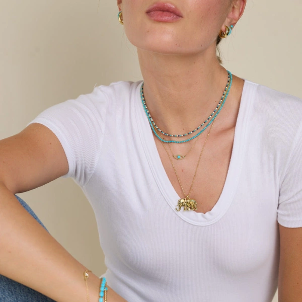 Jennifer Meyer Elephant Necklace in 18K Yellow Gold | Fine Necklaces | Coveti