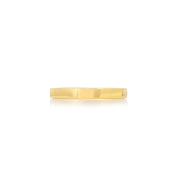 Jennifer Meyer Ellen Band with Diamond Accent in 18K Yellow Gold | Fine Rings | Coveti