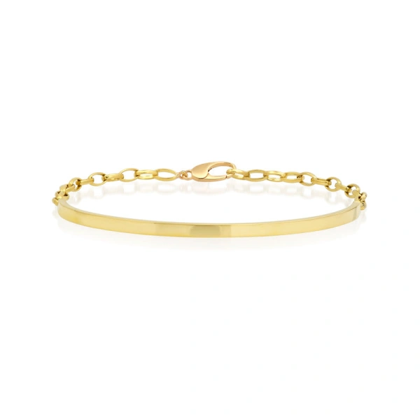 Ellen Cuff with Edith Link Detail in 18K Yellow Gold