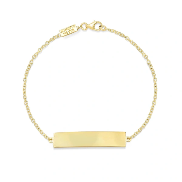 Engravable Nameplate Bracelet in 18K Yellow Gold