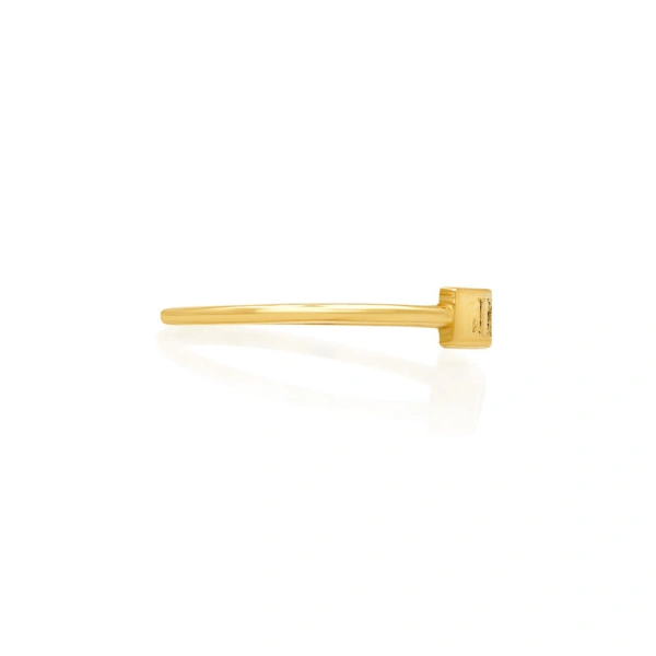 Jennifer Meyer Engravable Nameplate Ring in 18K Yellow Gold | Fine Rings | Coveti