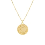 Jennifer Meyer Expect Miracles & Moon Sentiment Pendant Necklace in 18K Yellow Gold | Fine Necklaces | Coveti