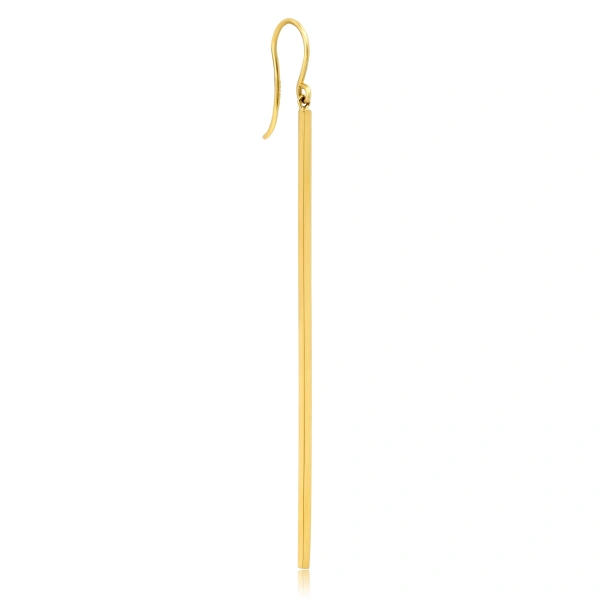 Jennifer Meyer Extra Long Stick Earrings in 18K Yellow Gold | Fine Earrings | Coveti