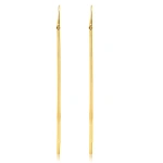 Jennifer Meyer Extra Long Stick Earrings in 18K Yellow Gold | Fine Earrings | Coveti