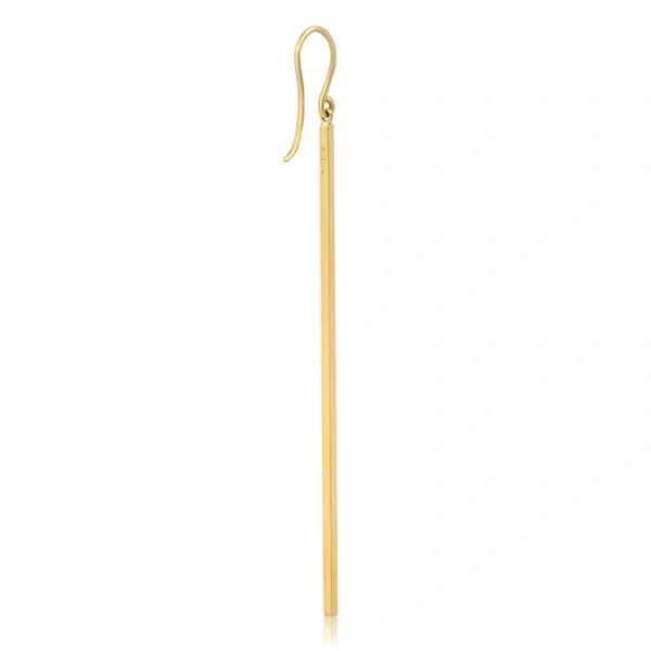 Jennifer Meyer Extra Long Stick Earrings in 18K Yellow Gold | Fine Earrings | Coveti