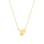 Jennifer Meyer Ginkgo Leaf Necklace in 18K Yellow Gold | Fine Necklaces | Coveti