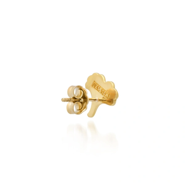 Jennifer Meyer Ginkgo Leaf Studs in 18K Yellow Gold | Fine Earrings | Coveti