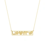 Jennifer Meyer Good Luck Bar Necklace in 18K Yellow Gold | Fine Necklaces | Coveti