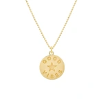 Jennifer Meyer Good Vibes & Star Sentiment Pendant Necklace in 18K Yellow Gold | Fine Necklaces | Coveti