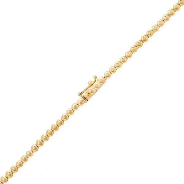 Jennifer Meyer Graduated Amethyst Tennis Necklace in 18K Yellow Gold | Fine Necklaces | Coveti