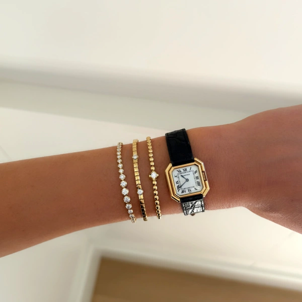 Jennifer Meyer Graduated Diamond Tennis Bracelet in 18K Yellow Gold | Fine Bracelets | Coveti