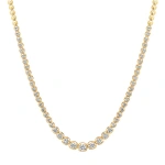 Jennifer Meyer Graduated Diamond Tennis Necklace in 18K Yellow Gold | Fine Necklaces | Coveti