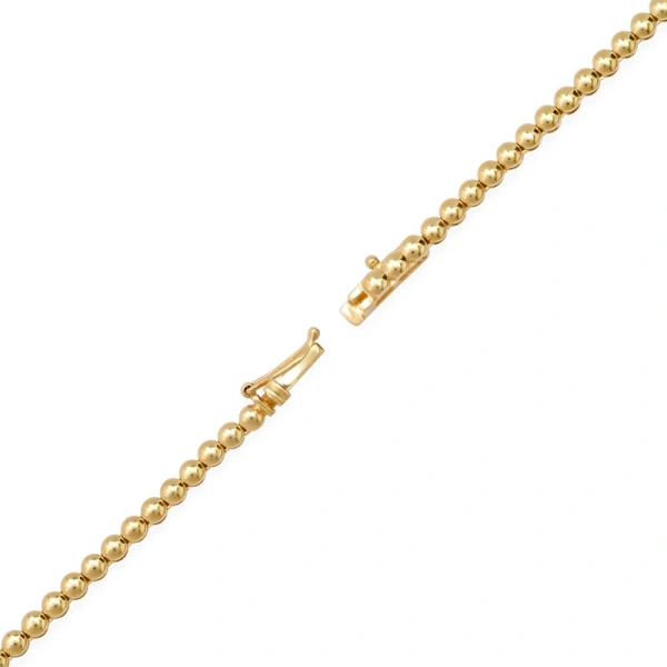 Jennifer Meyer Graduated Diamond Tennis Necklace in 18K Yellow Gold | Fine Necklaces | Coveti