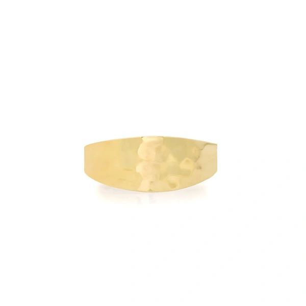 Jennifer Meyer Hammered Tapered Band in 18K Yellow Gold | Fine Rings | Coveti