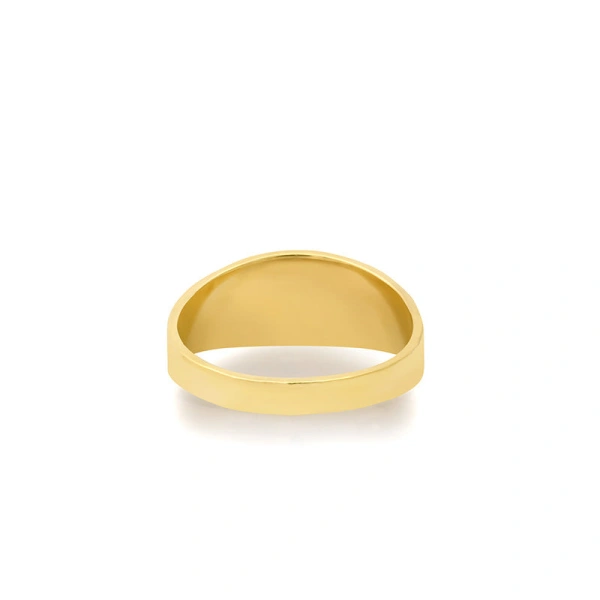 Jennifer Meyer Hammered Tapered Band in 18K Yellow Gold | Fine Rings | Coveti