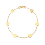 Jennifer Meyer Heart By The Inch Bracelet in 18K Yellow Gold | Fine Bracelets | Coveti