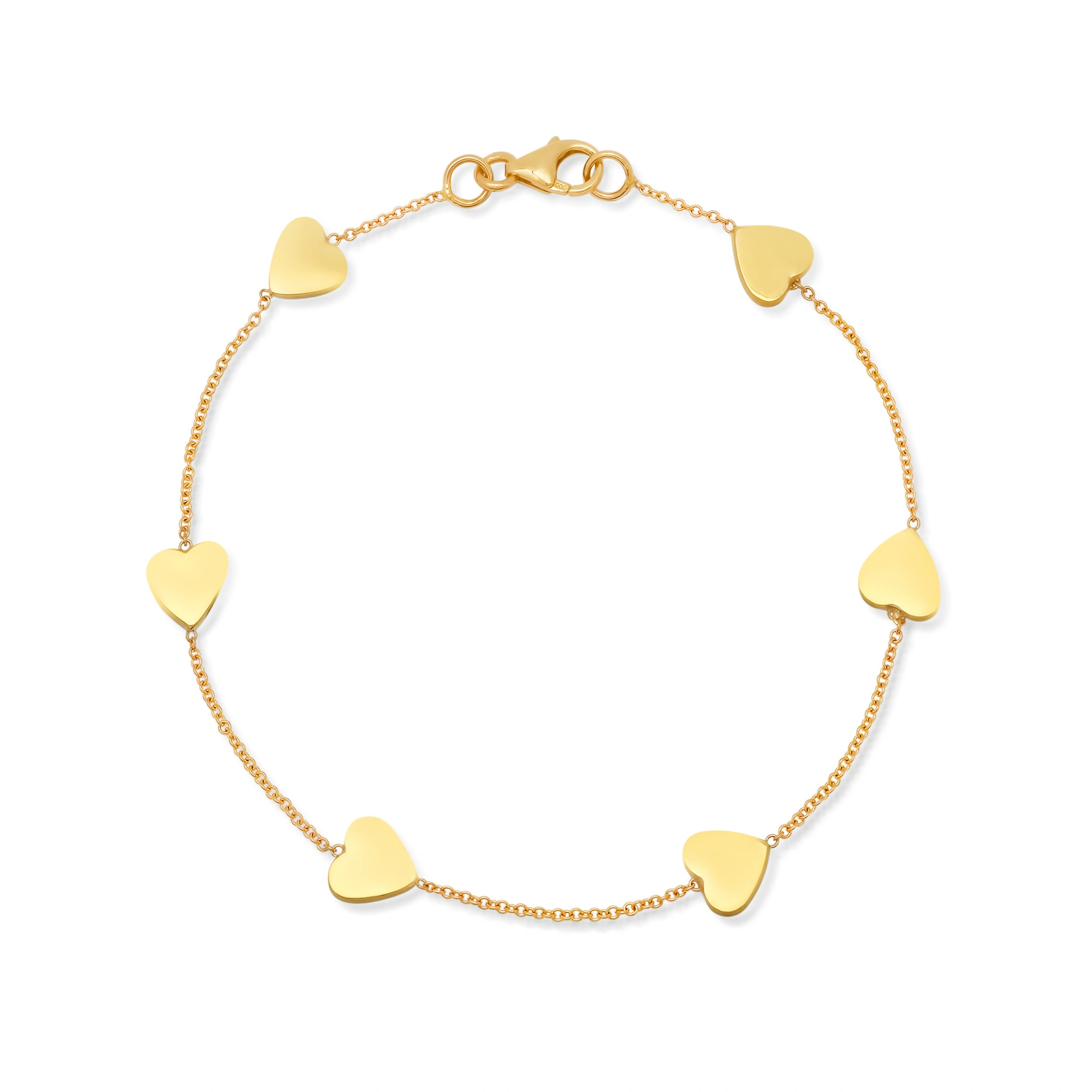Jennifer Meyer Heart By The Inch Bracelet in 18K Yellow Gold Jennifer Meyer Heart By The Inch Bracelet in 18K Yellow Gold | Fine Bracelets | Coveti