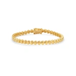 Jennifer Meyer Heart Tennis Bracelet in 18K White Gold | Fine Bracelets | Coveti
