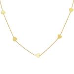 Jennifer Meyer Heart by the inch Necklace in 18K Yellow Gold | Fine Necklaces | Coveti