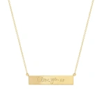 Jennifer Meyer Heirloom Handwritten Nameplate Necklace in 18K Yellow Gold | Fine Necklaces | Coveti
