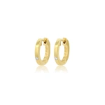 Jennifer Meyer Huggies with Diamond Accent in 18K Yellow Gold | Fine Earrings | Coveti