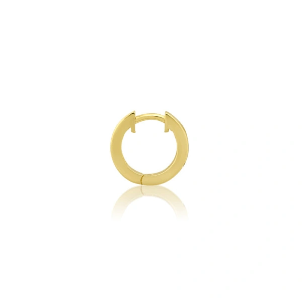 Jennifer Meyer Huggies with Diamond Accent in 18K Yellow Gold | Fine Earrings | Coveti
