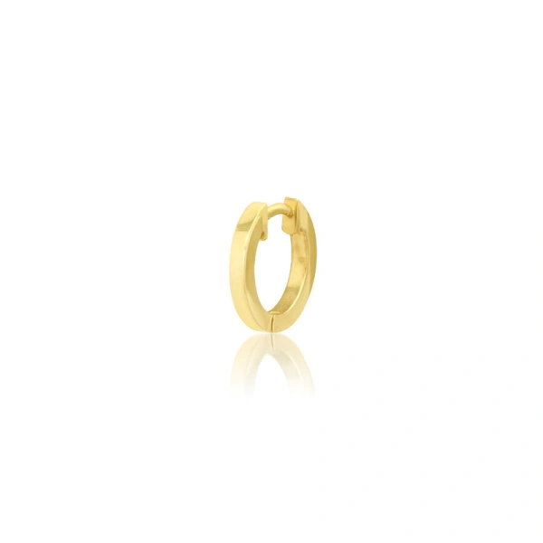 Jennifer Meyer Huggies with Diamond Accent in 18K Yellow Gold | Fine Earrings | Coveti