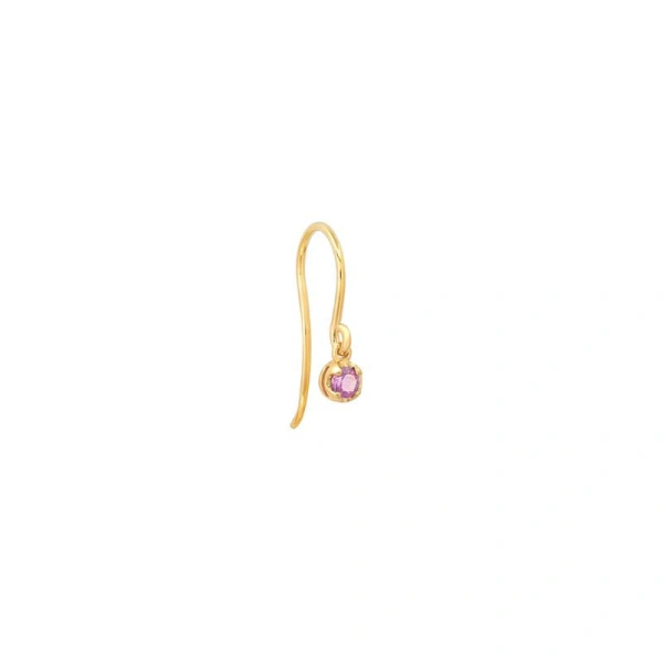 Jennifer Meyer Illusion Set Amethyst Drop Earrings in 18K Yellow Gold | Fine Earrings | Coveti