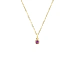 Jennifer Meyer Illusion Set Amethyst Pendant Necklace in 18K Yellow Gold | Fine Necklaces | Coveti