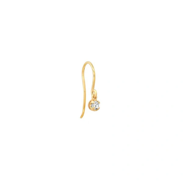 Jennifer Meyer Illusion Set Diamond Drop Earrings in 18K Yellow Gold | Fine Earrings | Coveti