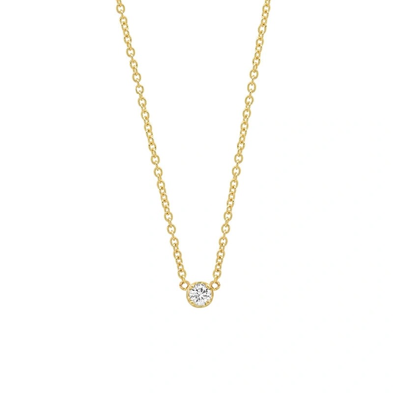 Jennifer Meyer Illusion Set Diamond Necklace in 18K Yellow Gold Jennifer Meyer Illusion Set Diamond Necklace in 18K Yellow Gold | Fine Necklaces | Coveti