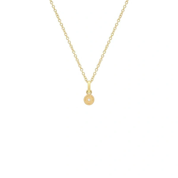 Jennifer Meyer Illusion Set Diamond Pendant Necklace in 18K Yellow Gold | Fine Necklaces | Coveti
