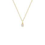 Jennifer Meyer Illusion Set Diamond Pendant Necklace in 18K Yellow Gold | Fine Necklaces | Coveti