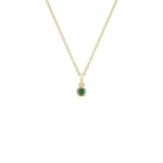 Jennifer Meyer Illusion Set Emerald Pendant Necklace in 18K Yellow Gold | Fine Necklaces | Coveti